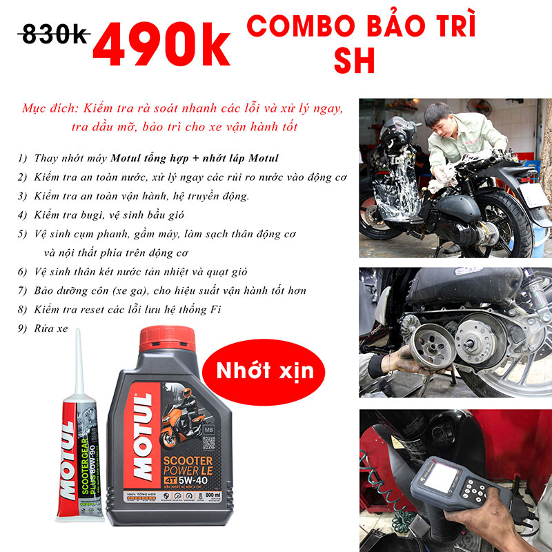 combo bảo tr&igrave; sh