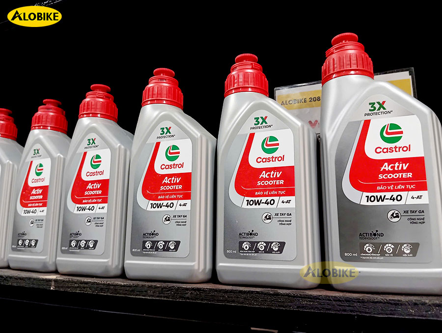 Nhớt Castrol Activ Scooter 10W40 0.8 lít xe ga
