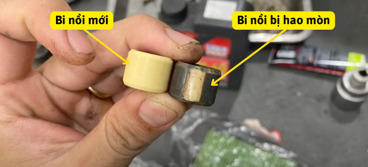 bi nồi xe vision đ&atilde; bị m&ograve;n