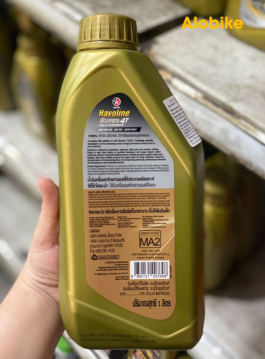 nhớt m&aacute;y caltex 5w40 xe c&ocirc;n