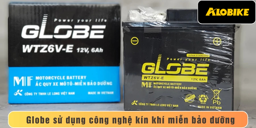 ắc quy globe với công nghệ kín khí mới nhất