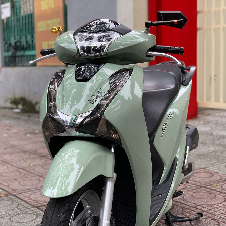 dán xe sh màu xanh