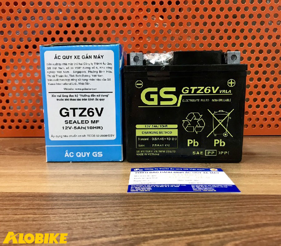 xe janus d&ugrave;ng ắc quy gs gtz6v gi&uacute;p khởi động v&agrave; cung cấp điện cho thiết bị điện