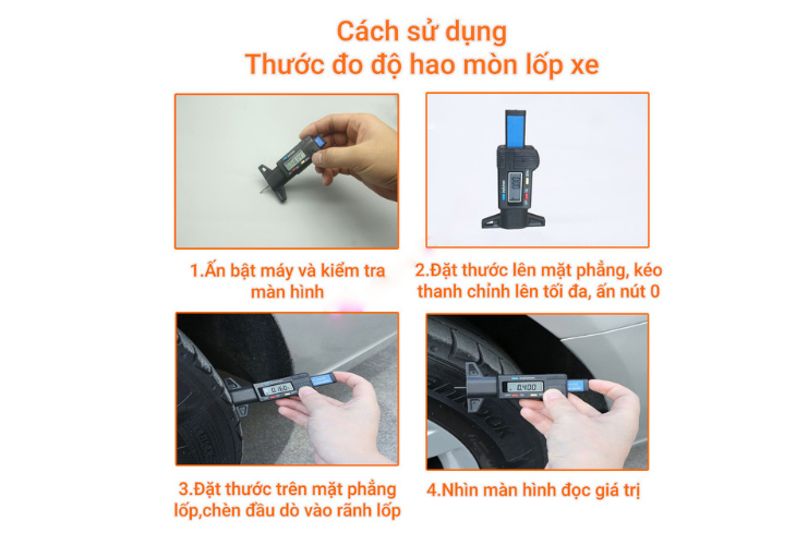 kiểm tra độ mòn lốp xe máy