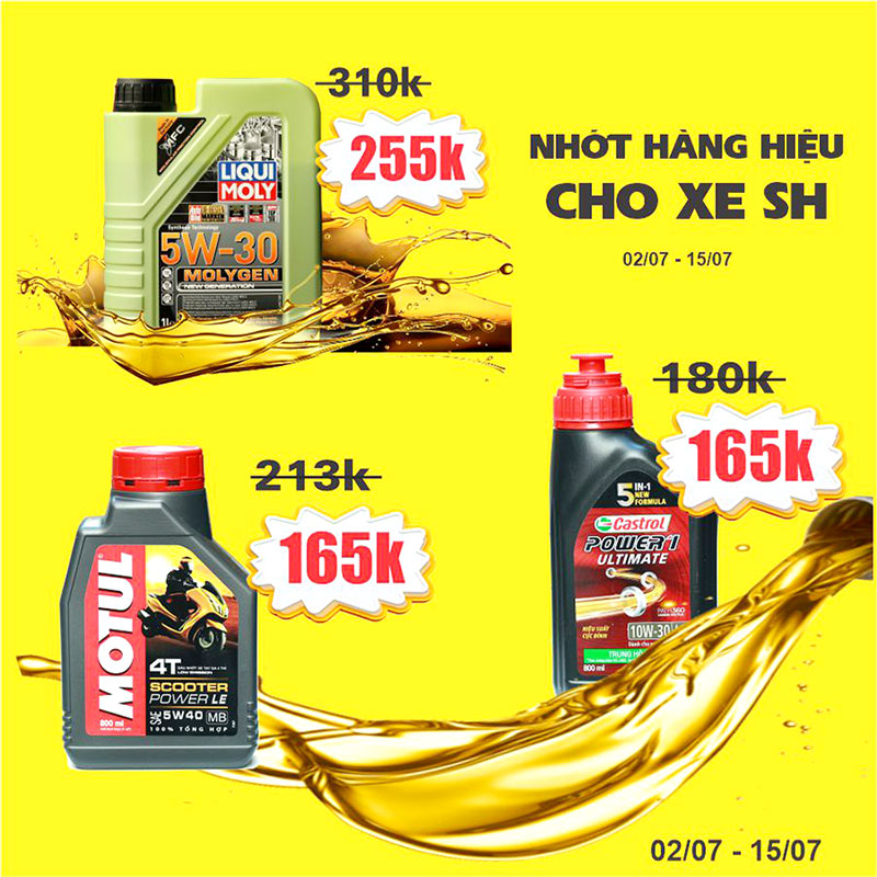 nhớt xe sh