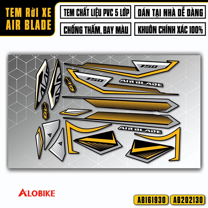 Tem AB c&aacute;ch điệu Air blade 2021 điểm nhấn