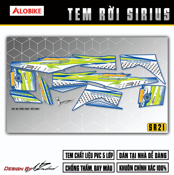 Tem Super Sport cho xe Sirius