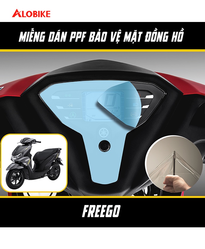 Film PPF dán mặt đồng hồ Yamaha Freego