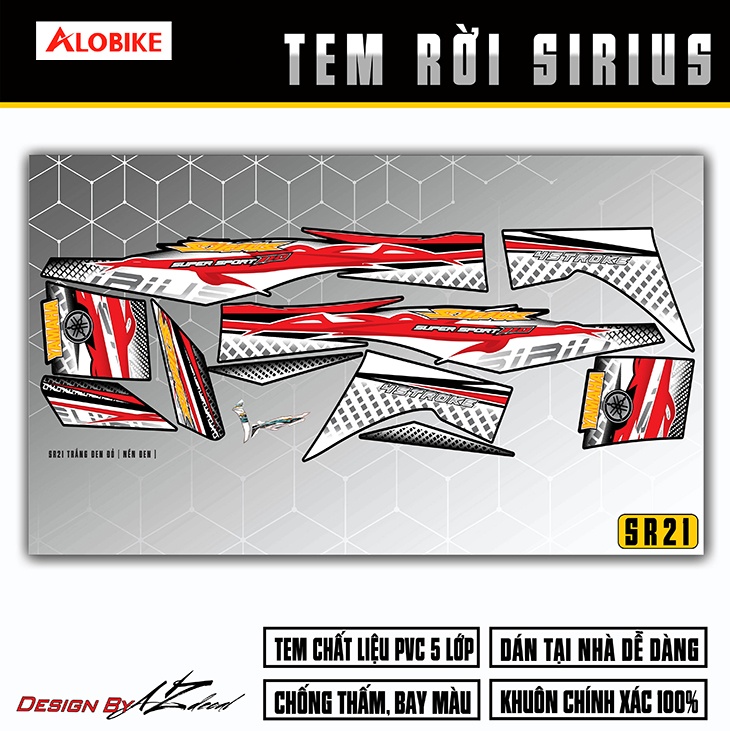 Tem Super Sport cho xe Sirius
