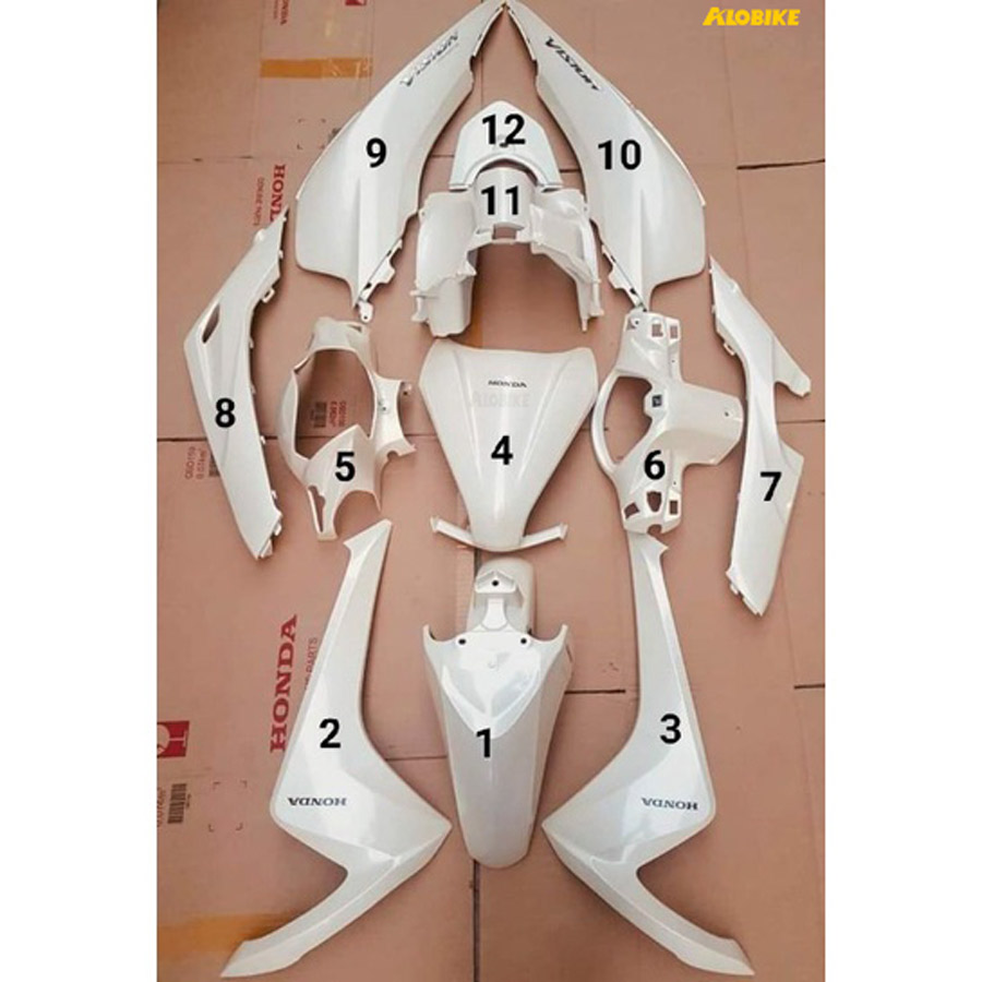 Bộ nhựa Vision K44 2015-2019 màu vàng kem